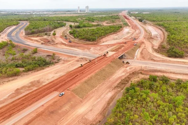 obras do Contorno Norte de Cuiabá